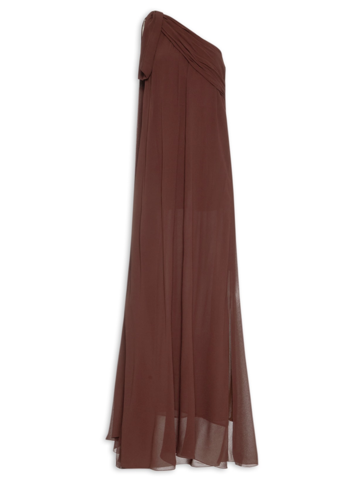 Vestido Faixas - Marrom