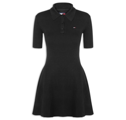 Vestido F&F Sweater Polo - Preto