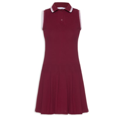 Vestido Feminino Curto Com Pregas - Vermelho