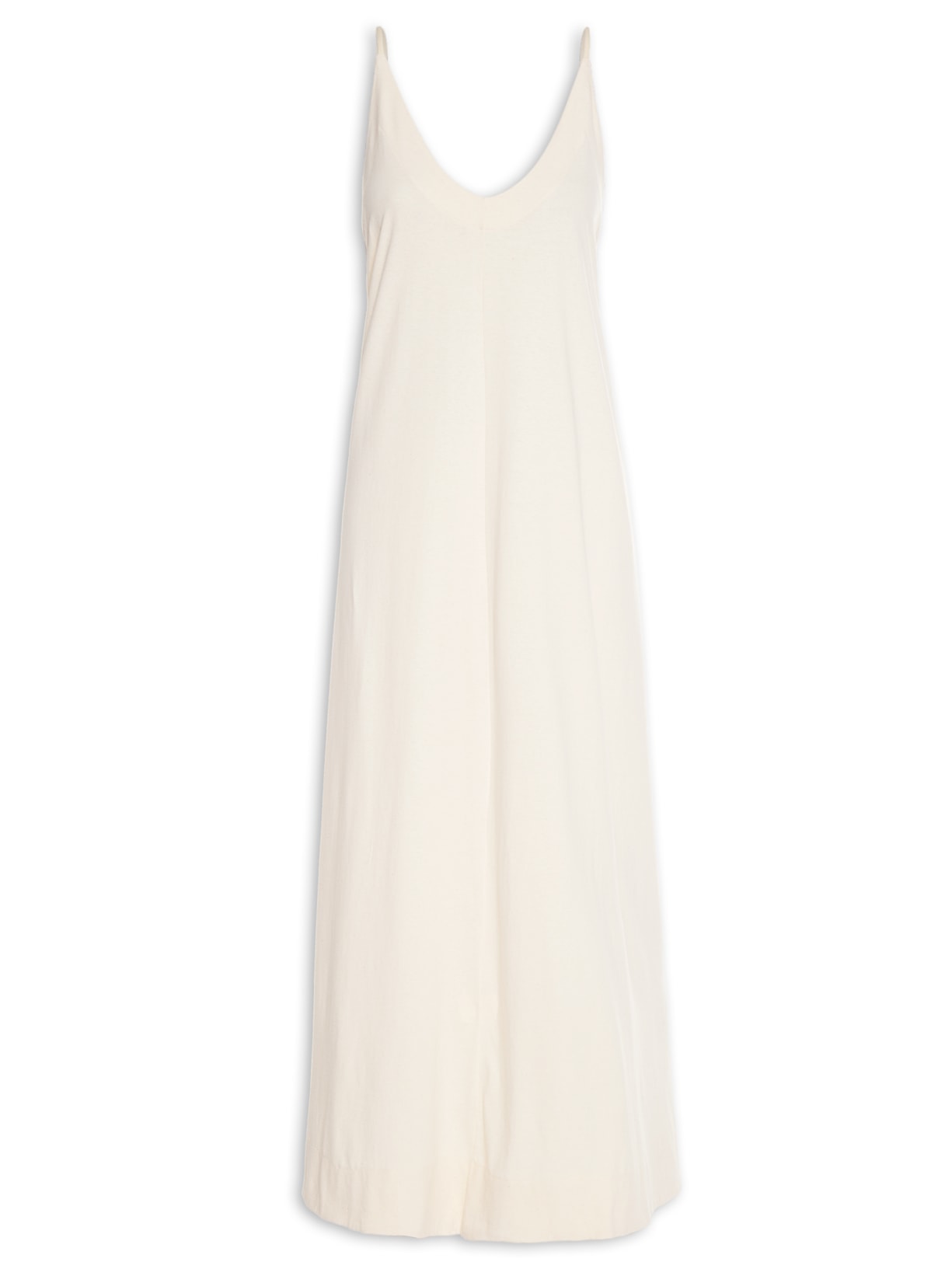 Vestido Feminino Longo Naked Back Corda - Off White