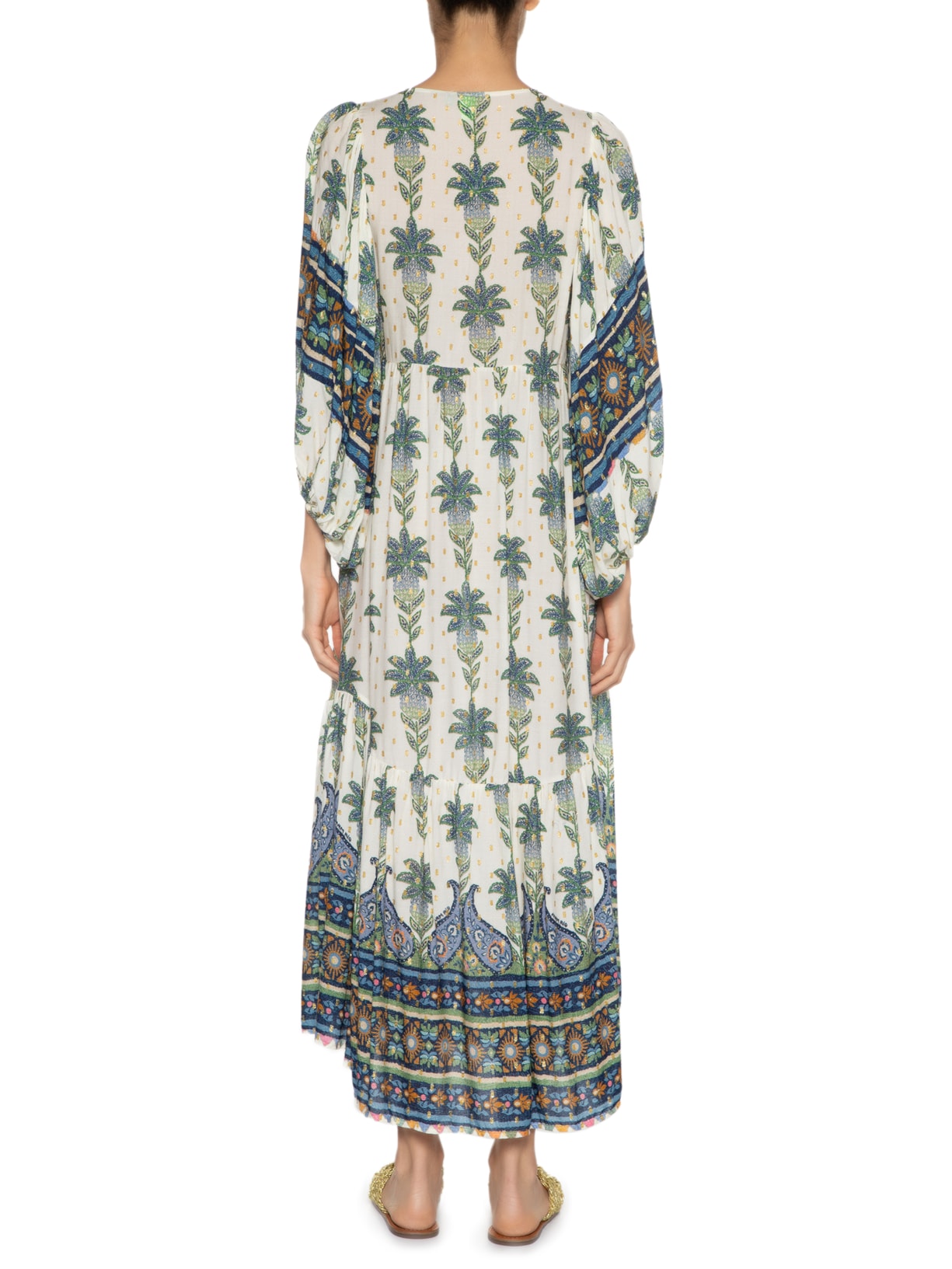 Vestido Feminino Longo Sonho De Abacaxi Off-white Farm