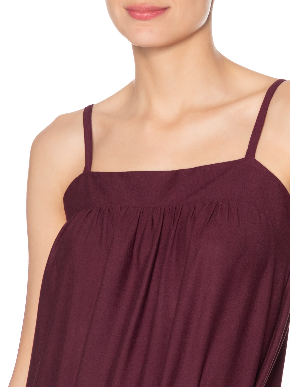 Vestido Feminino Midi Com Recortes Vermelho Market 33