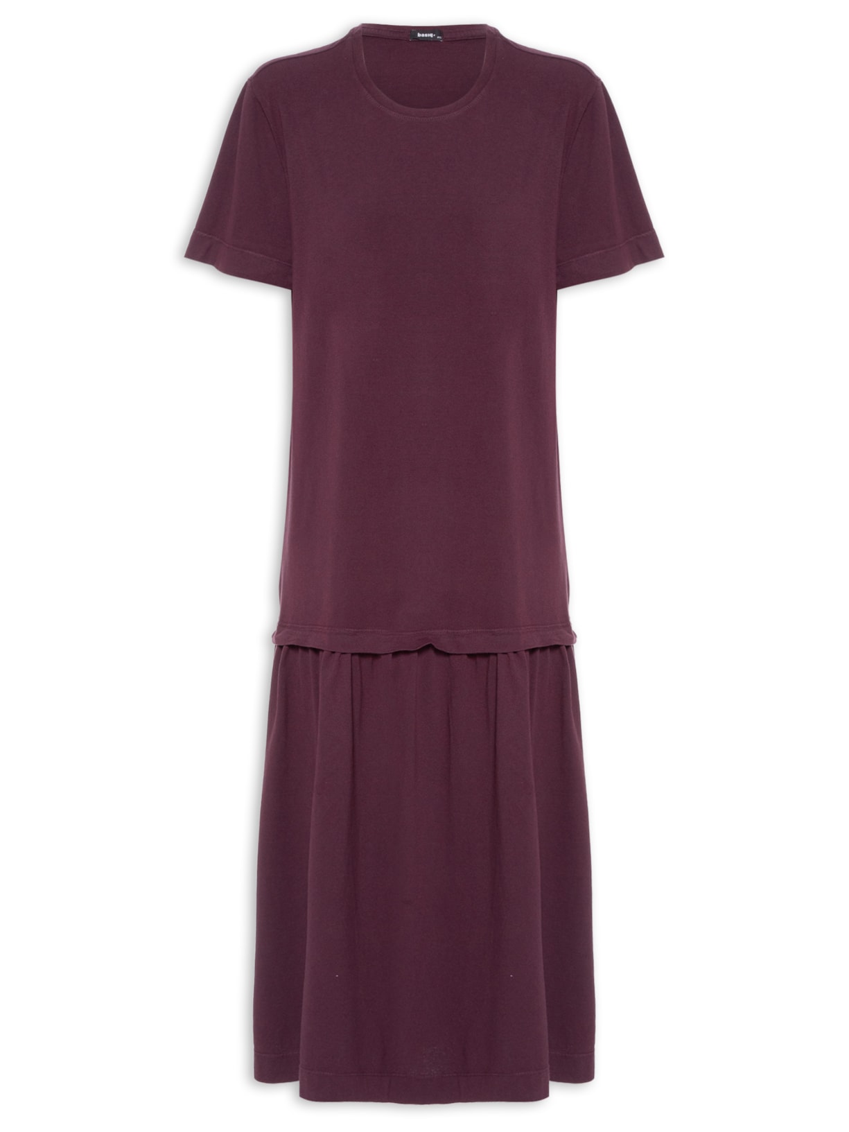 Vestido Feminino Midi Sobreposto - Vinho