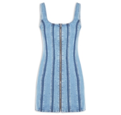 Vestido Feminino Seamed Zip - Azul