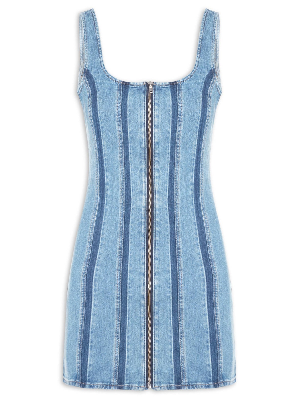 Vestido Feminino Seamed Zip - Azul