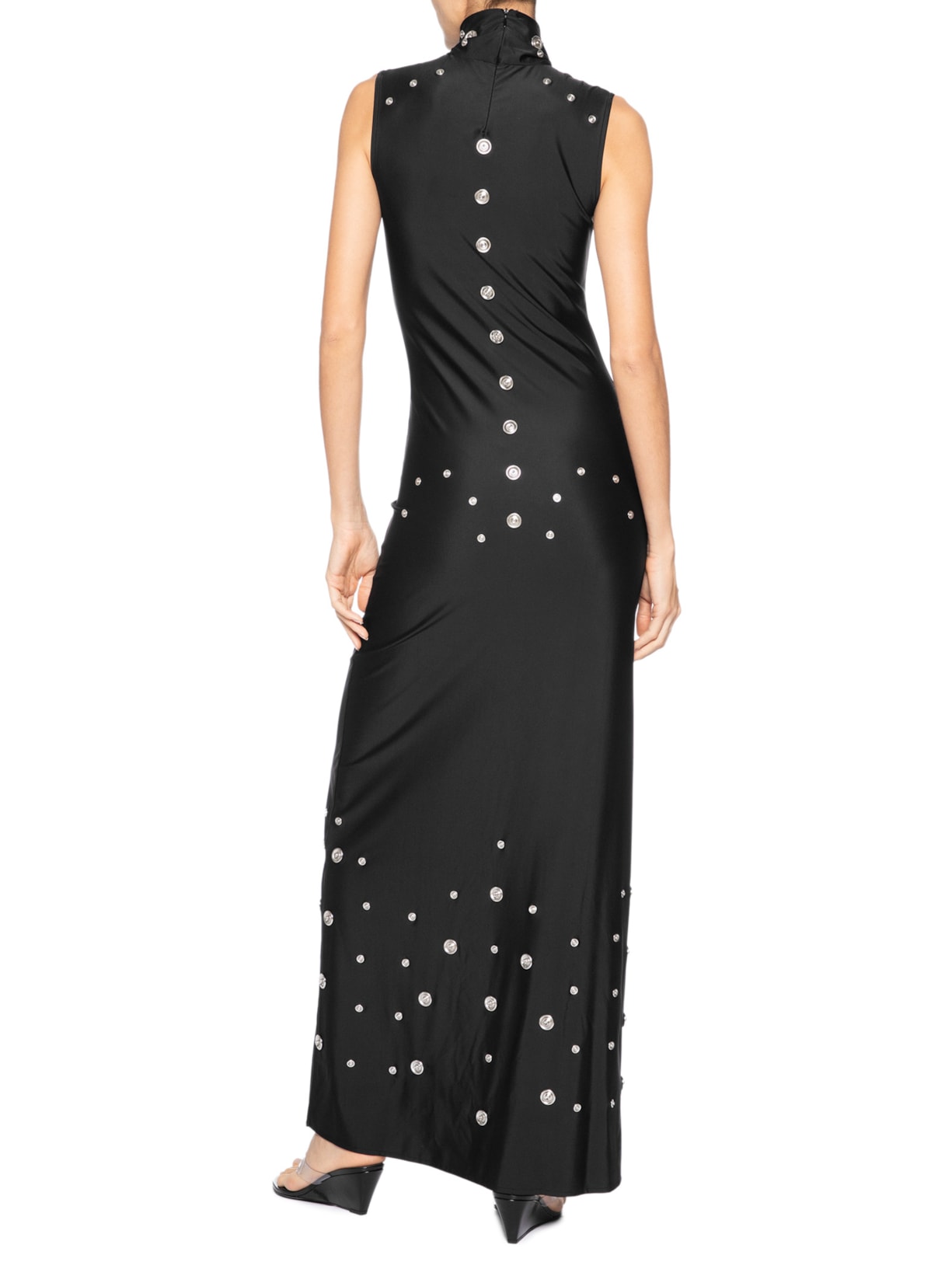 Vestido Feminino Sleeveless Snaps Preto Coperni