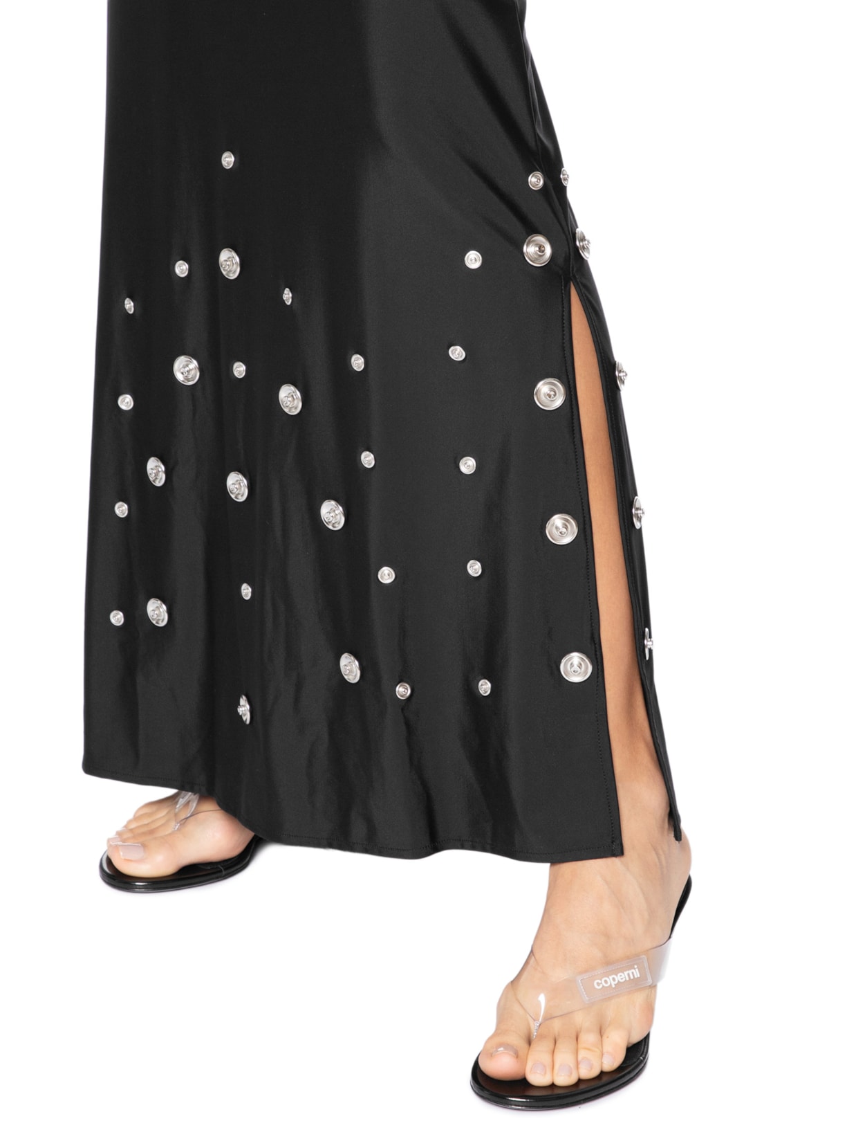 Vestido Feminino Sleeveless Snaps Preto Coperni