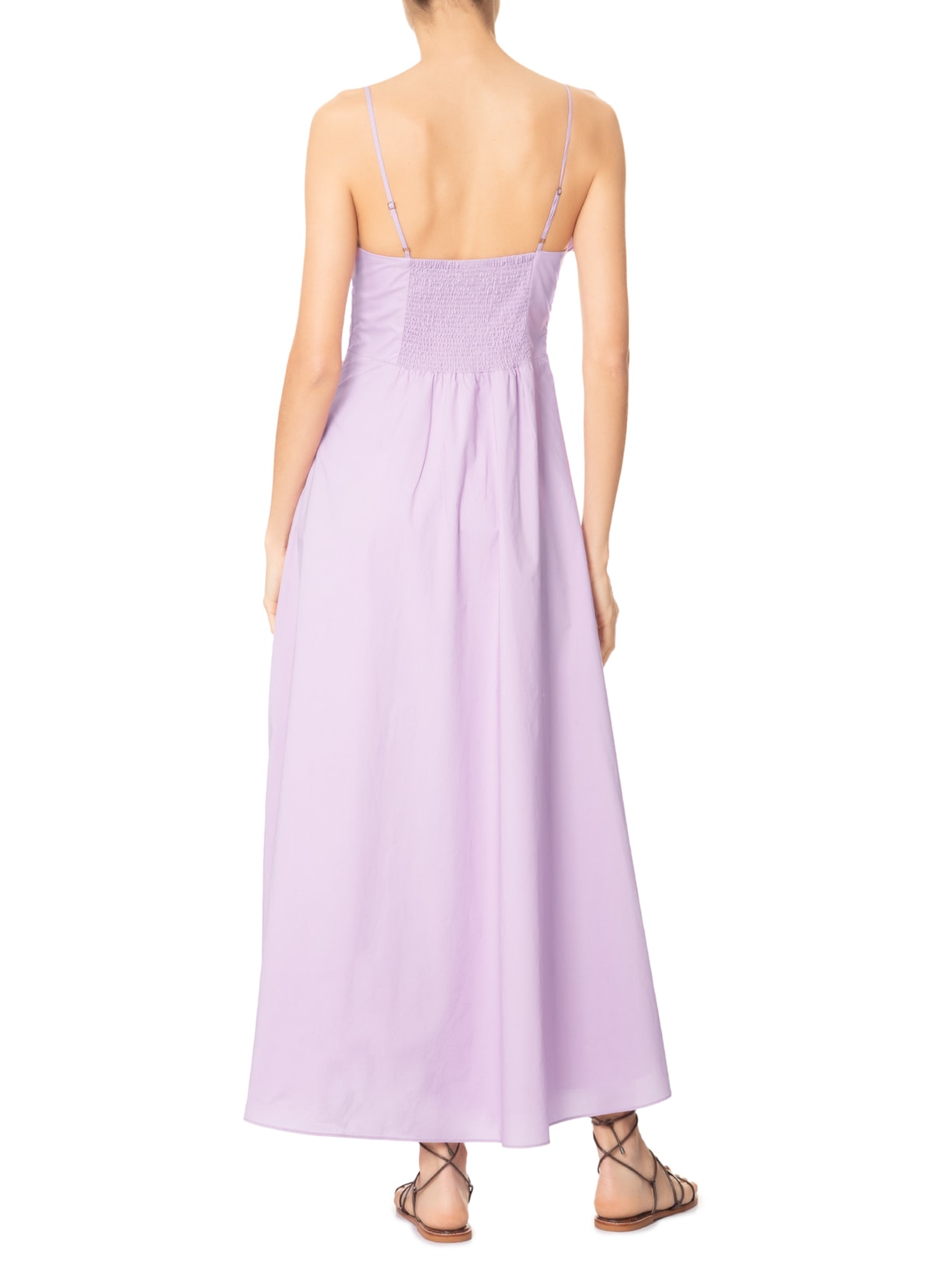 Vestido Fenda Flor 3D Roxo Farm