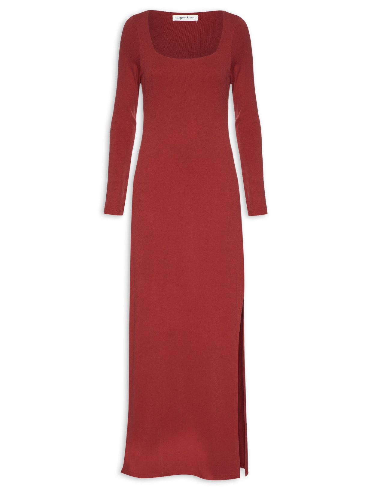 Vestido Fenda Renata - Vinho