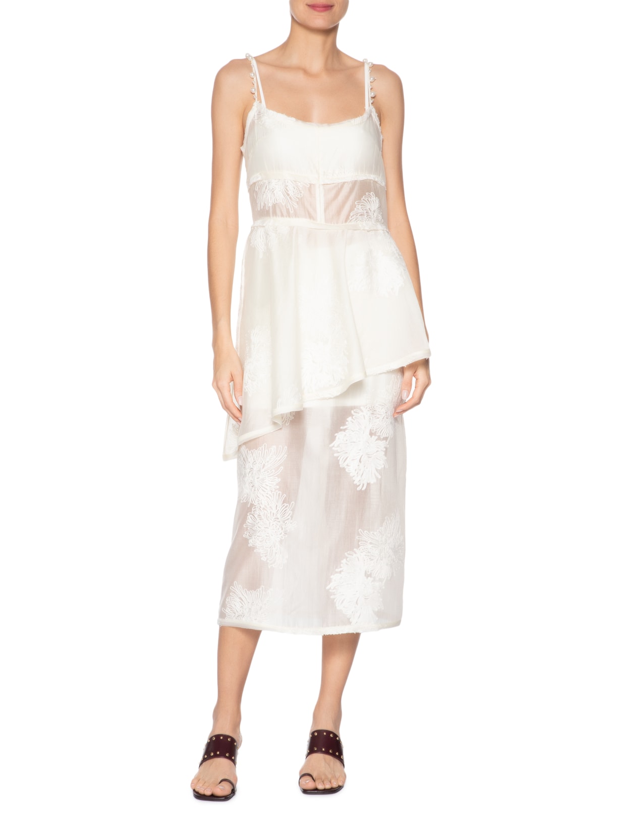 Vestido Fiori Midi Branco Bo.bô