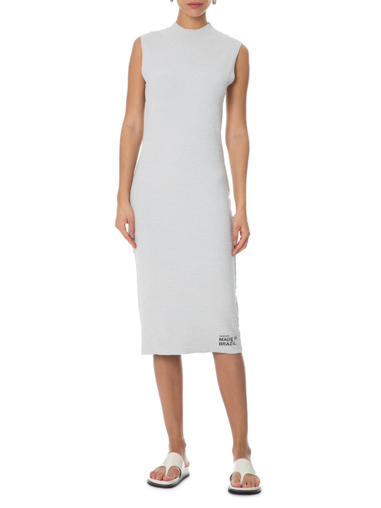 Vestido Fit Double Face Rug Cinza Osklen