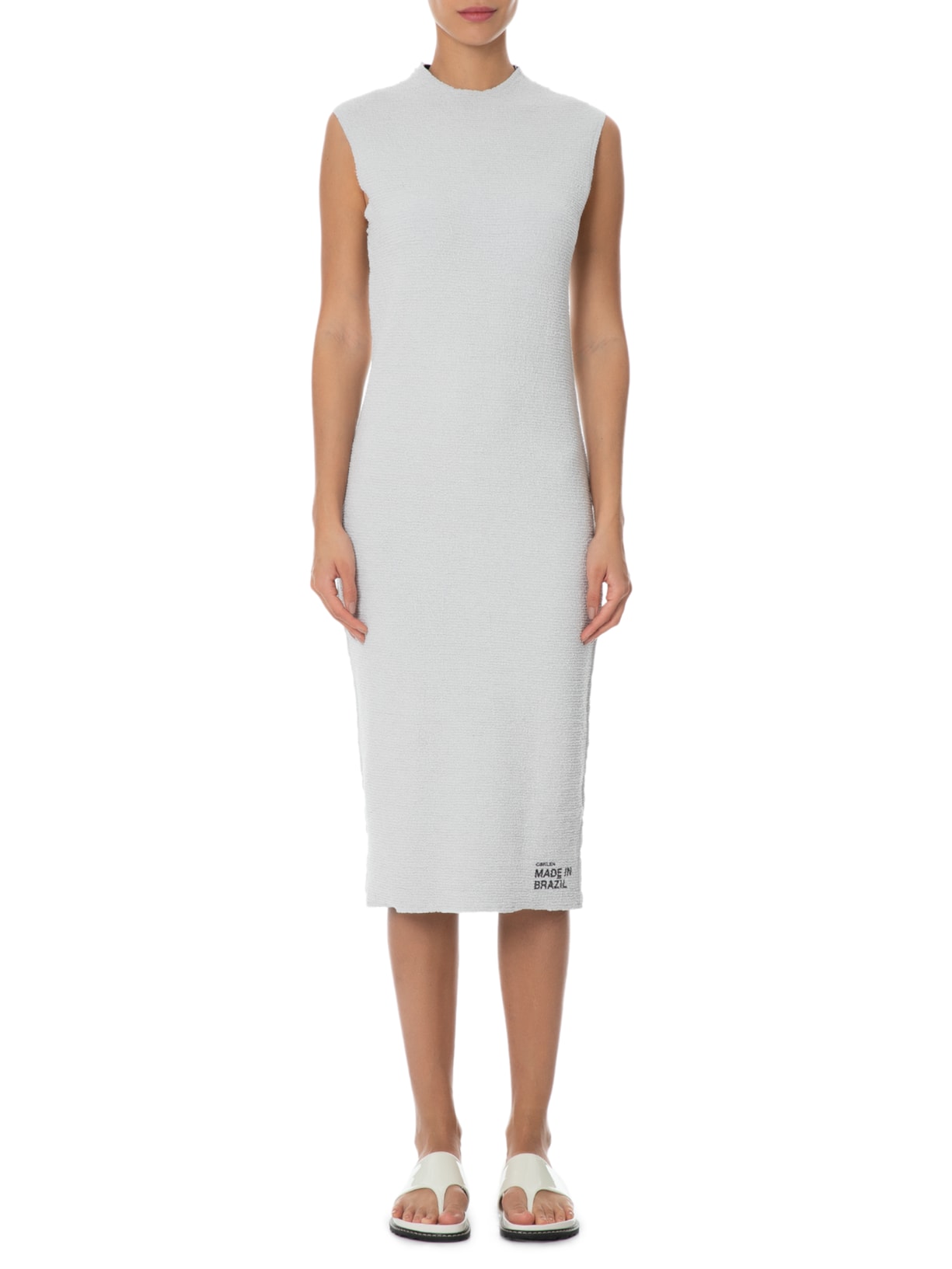 Vestido Fit Double Face Rug Cinza Osklen