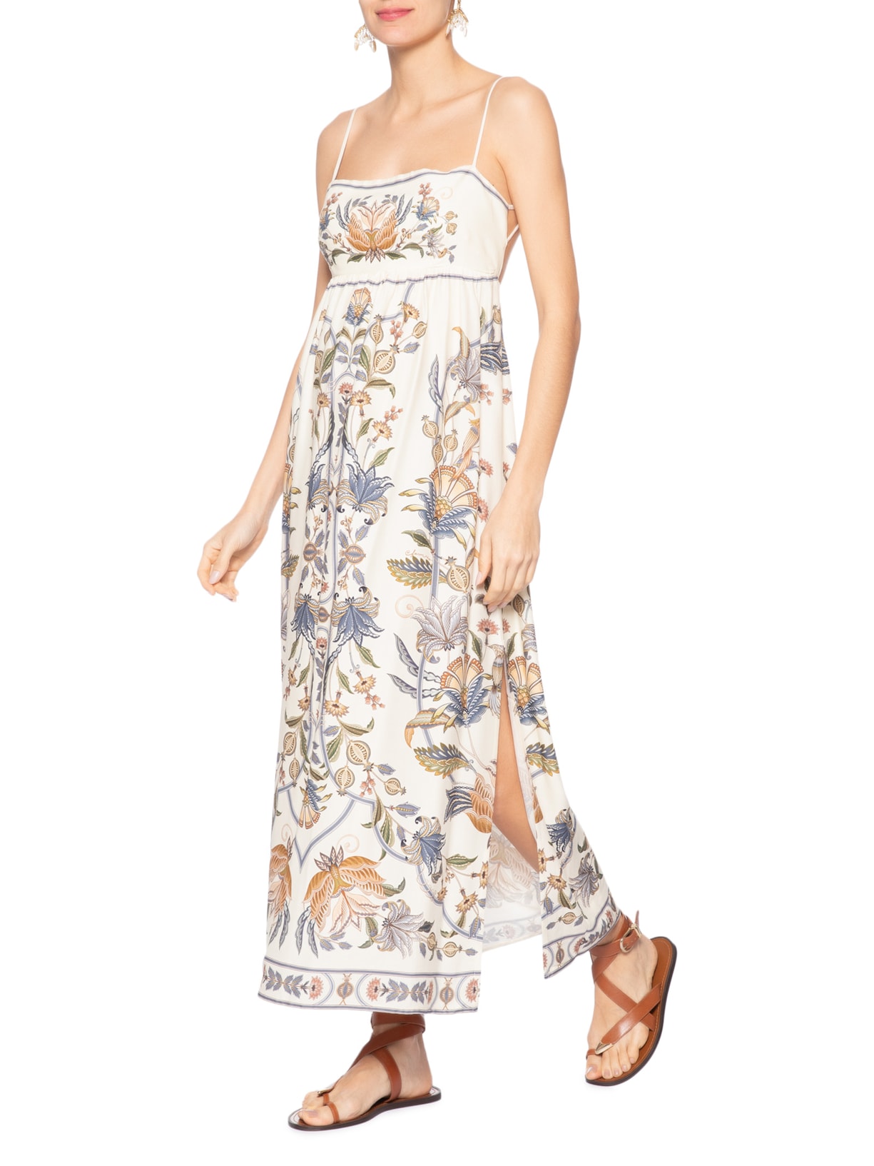Vestido Flor Do Deserto Off White Farm