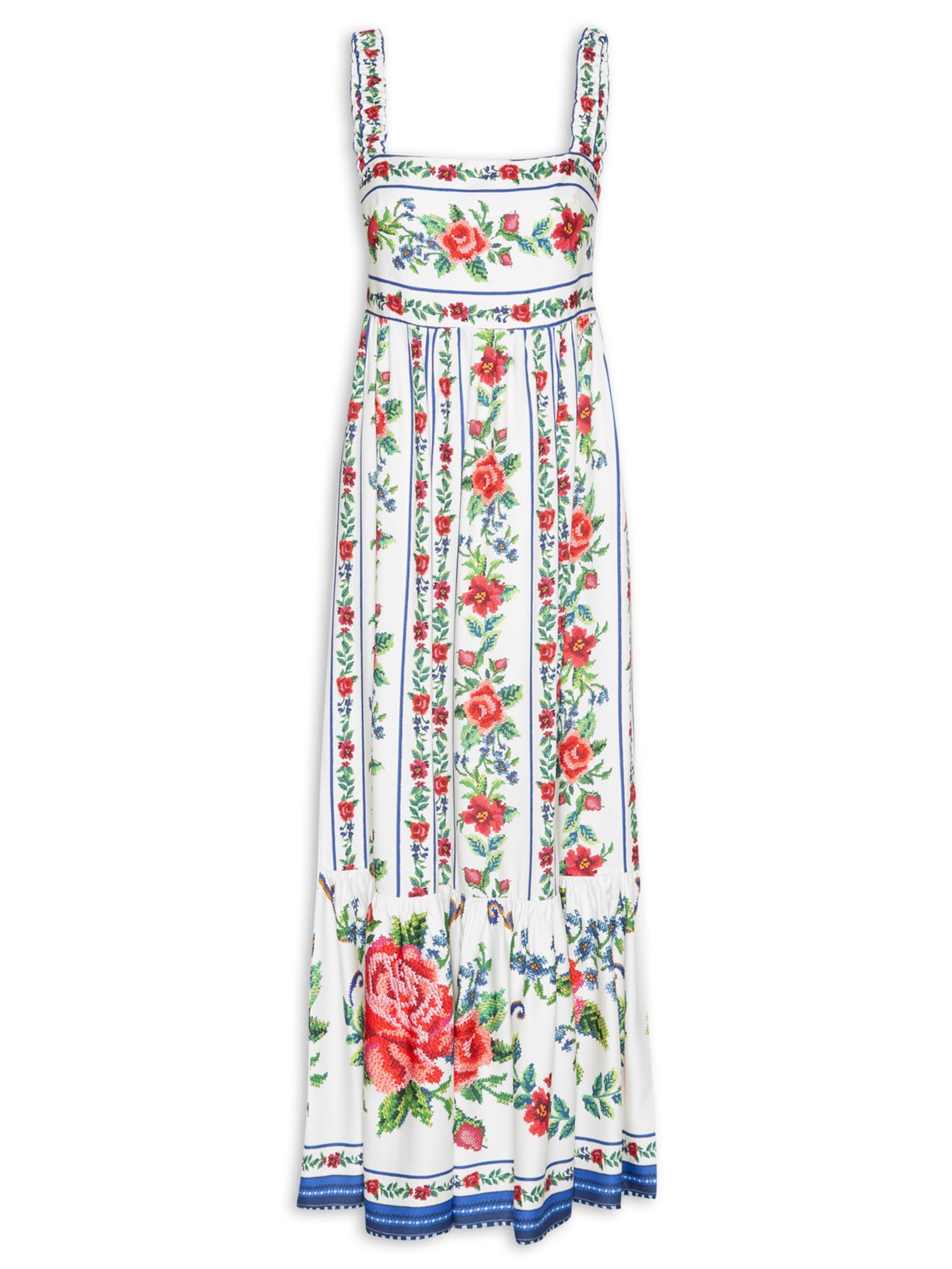 Vestido Flor Realeza - Azul