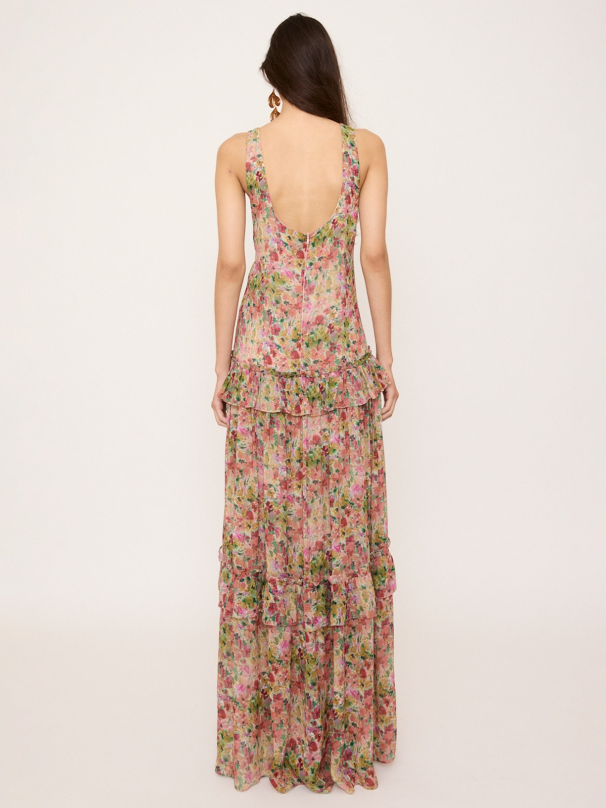 Vestido Flora Longo V27 Rosa Mixed