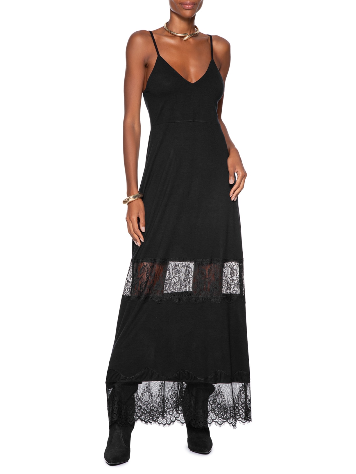 Vestido Flora Preto Le Lis