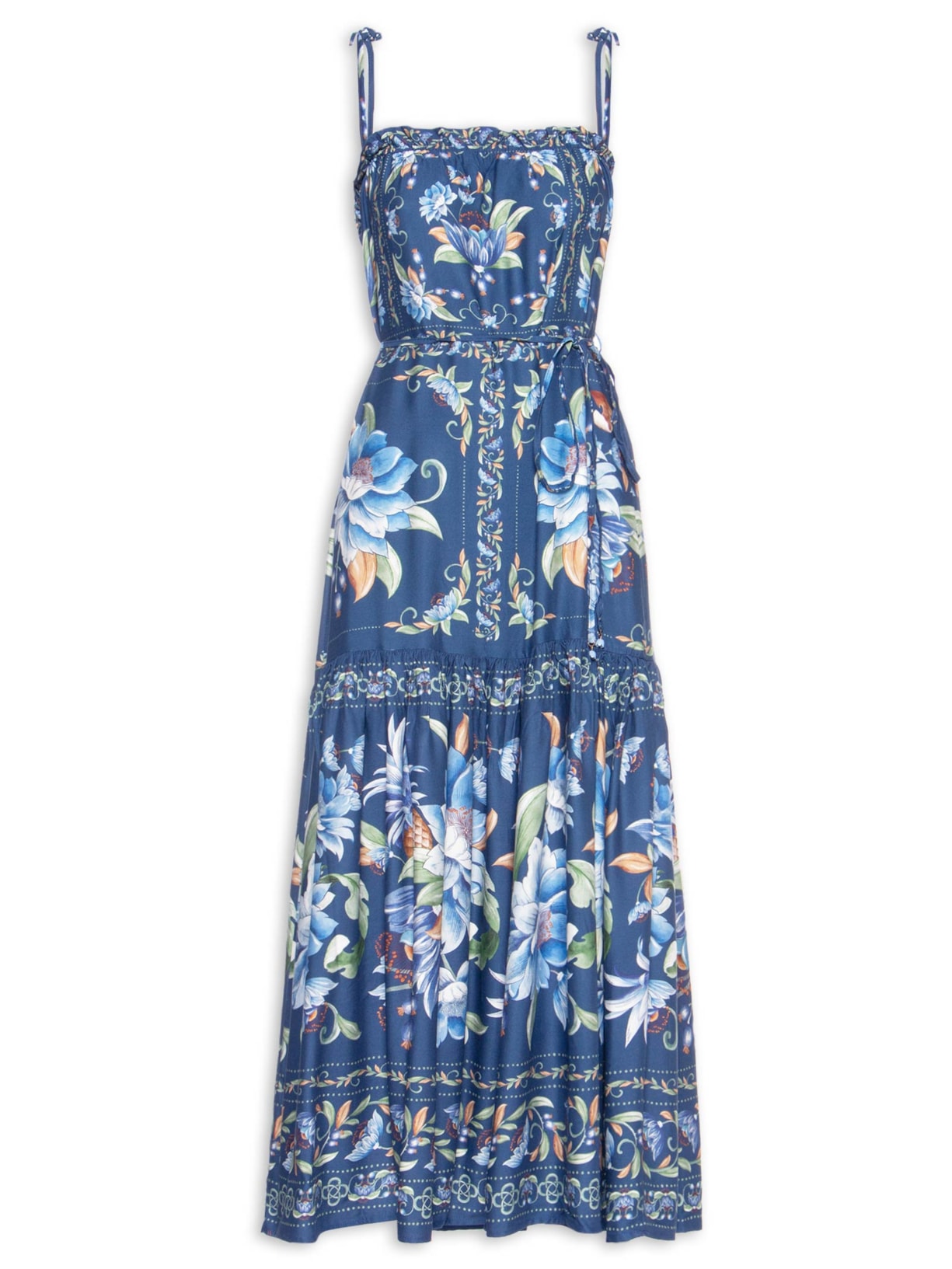 Vestido Floral Ana Azul Farm