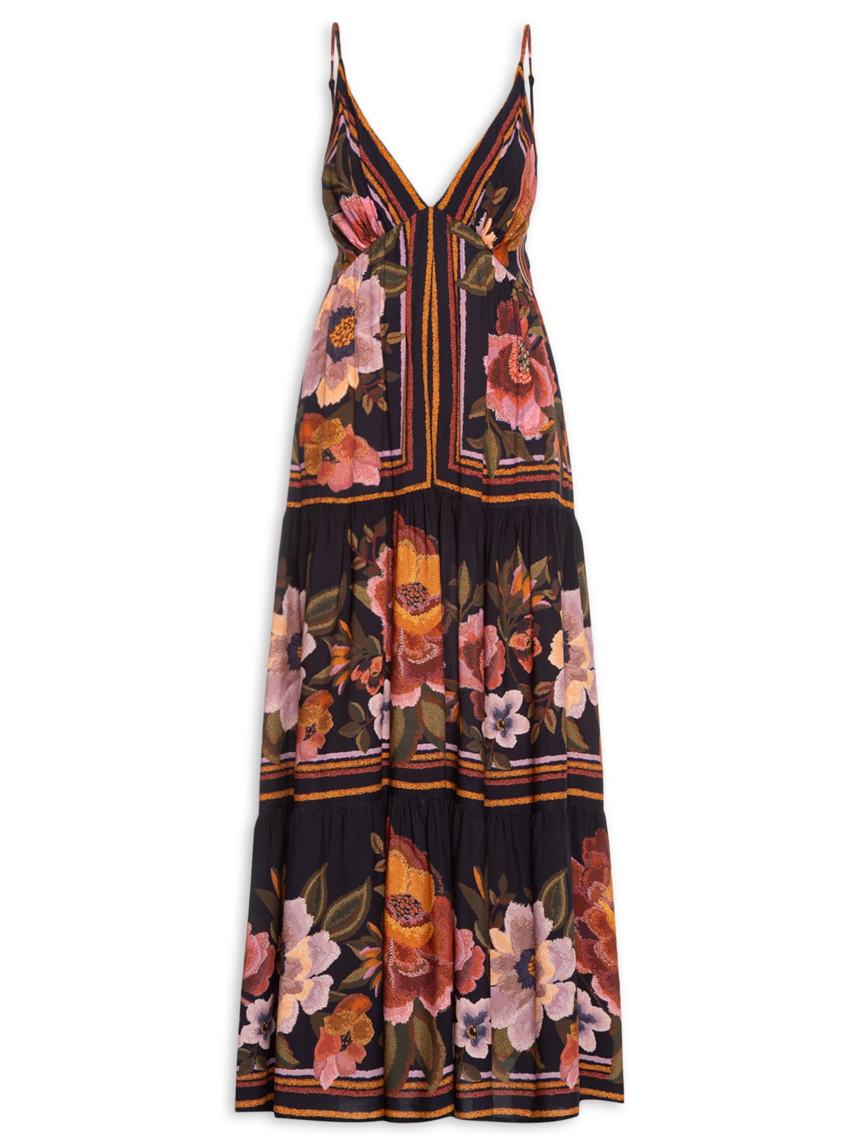 Vestido Floral Cleo - Preto