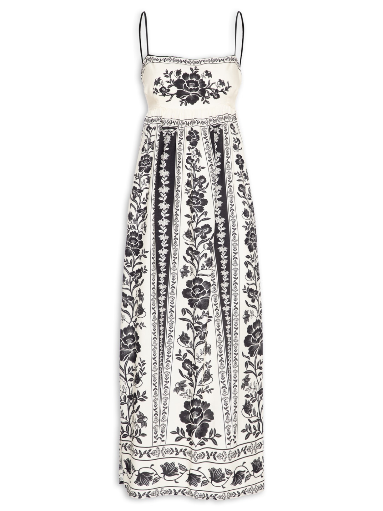 Vestido Floral Delicado Preto Farm