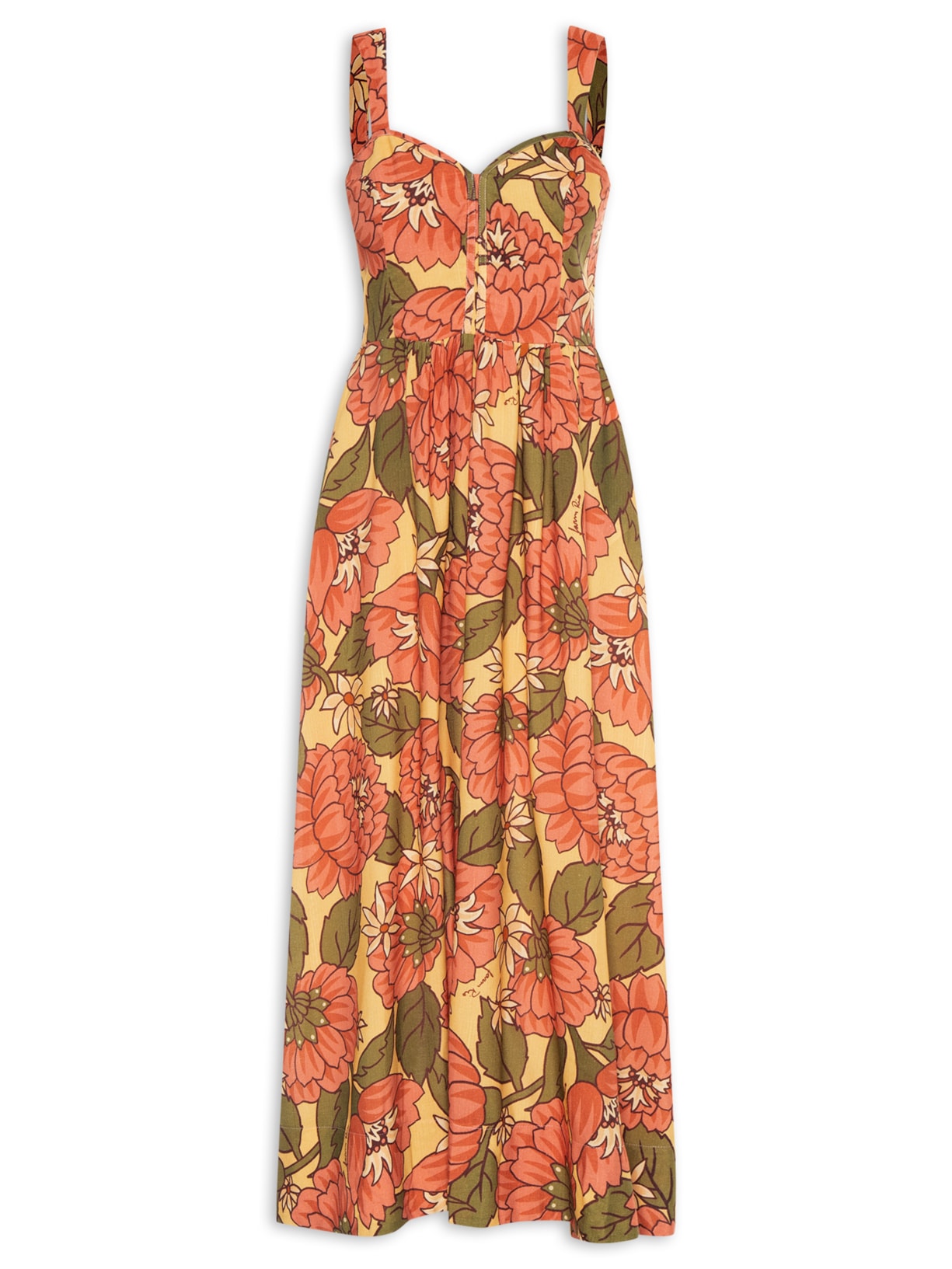 Vestido Floral Lindeza - Amarelo