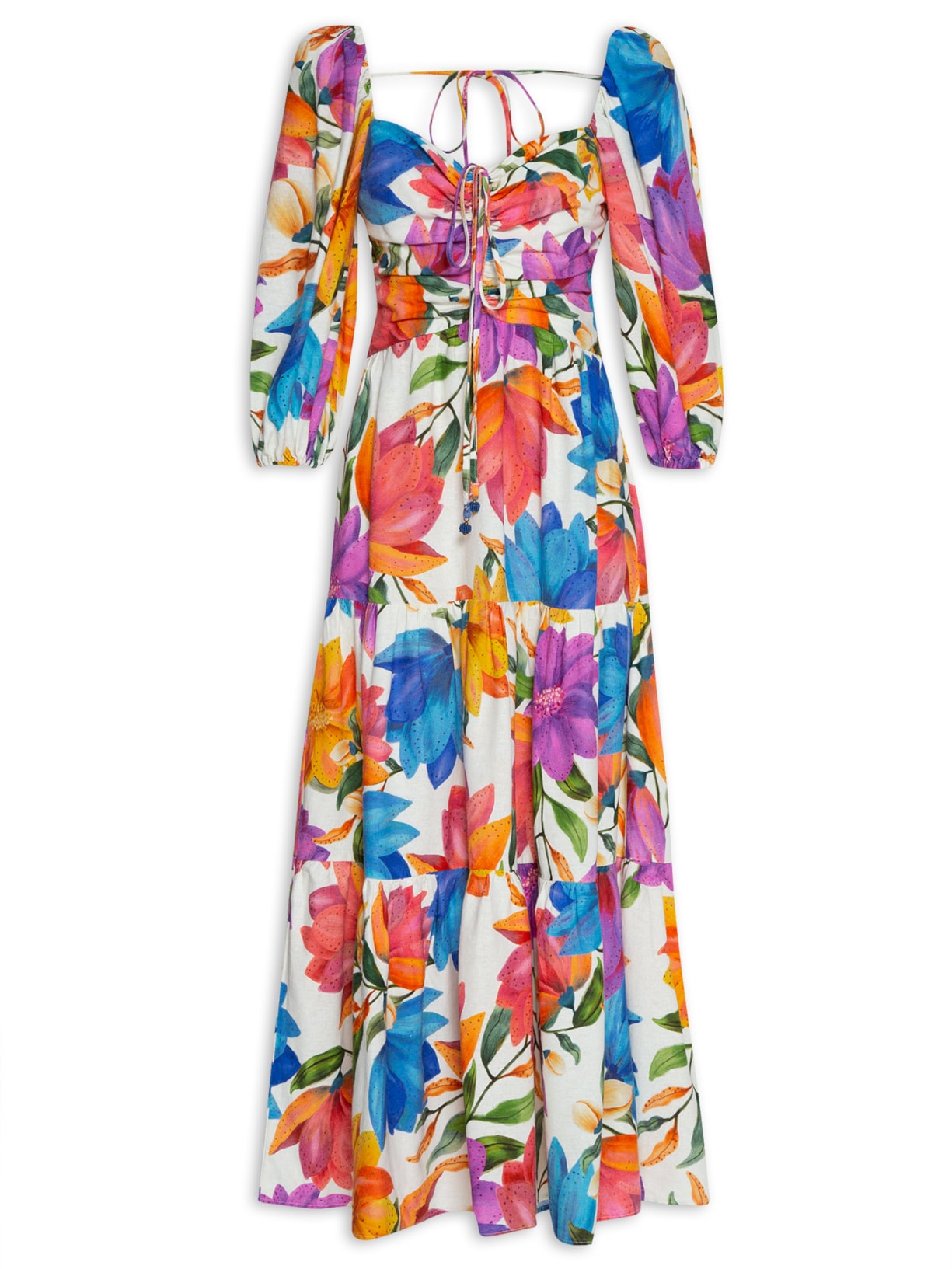 Vestido Floral Maria - Azul