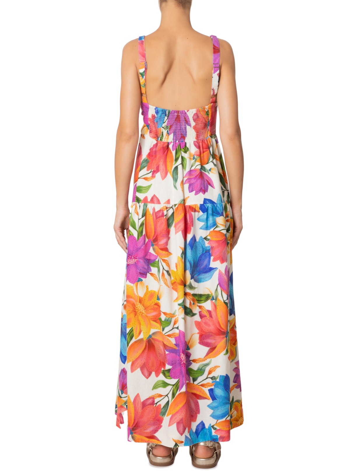 Vestido Floral Maria Azul Farm