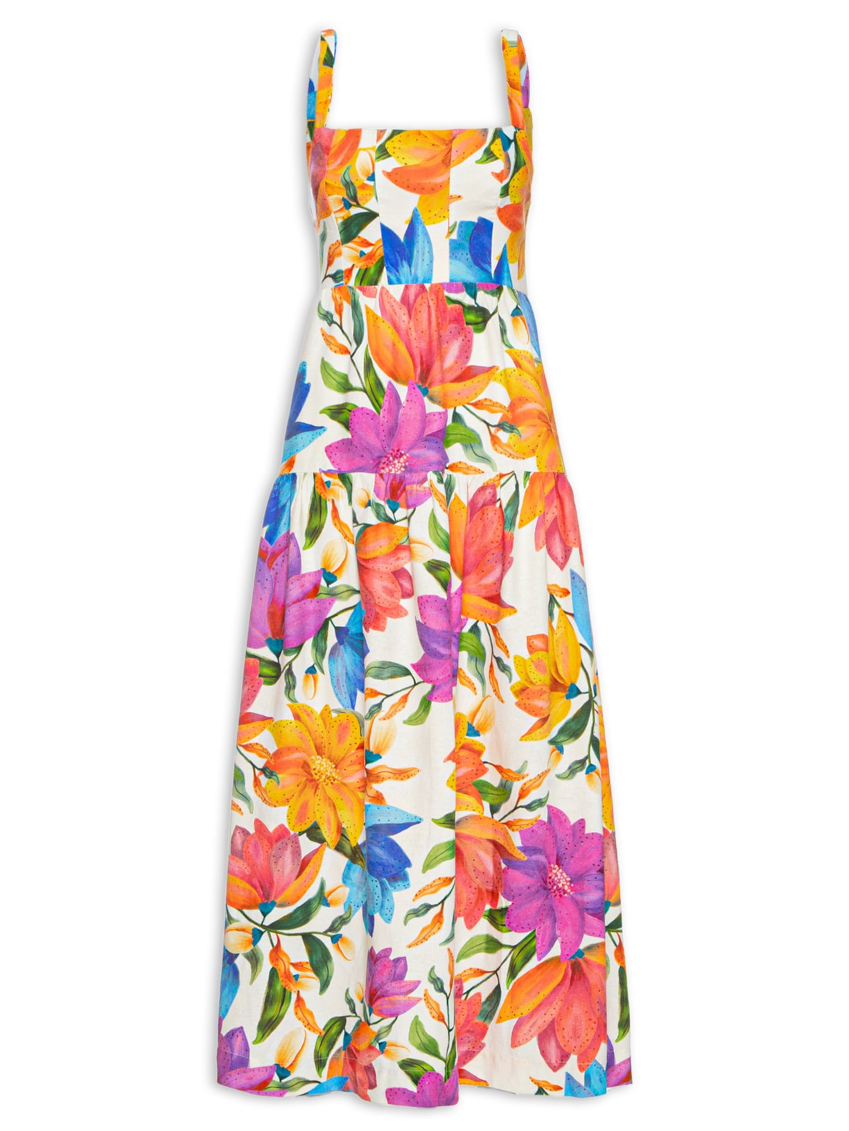 Vestido Floral Maria Azul Farm