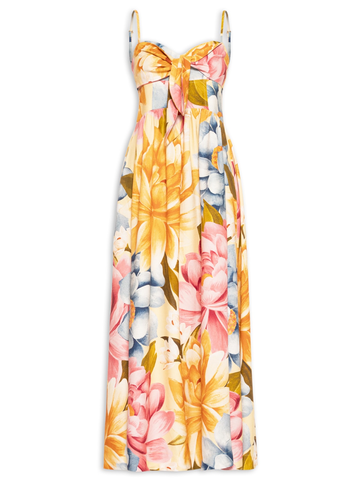 Vestido Floral Rebeca - Amarelo