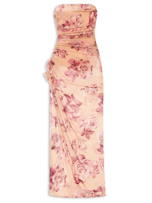 Vestido Floral - Rosa