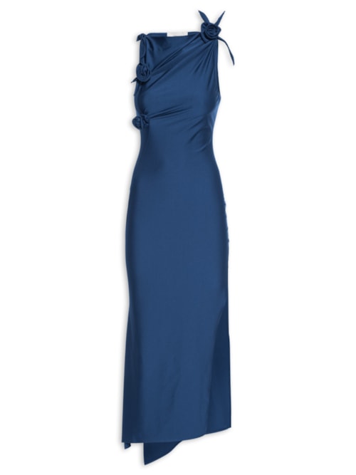 Vestido Flower Gown - Azul