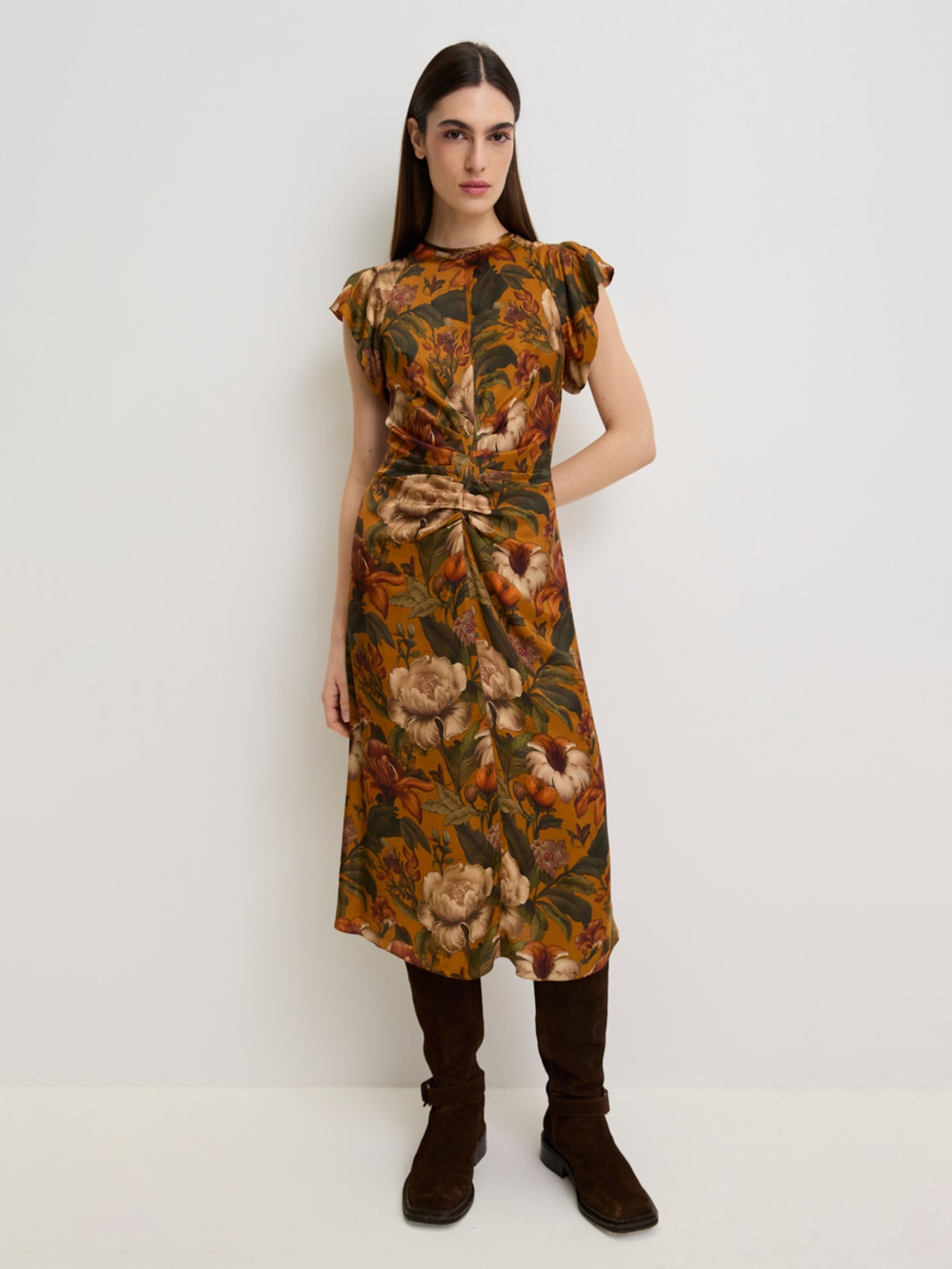 Vestido Flower Woods I26 Amarelo Mixed