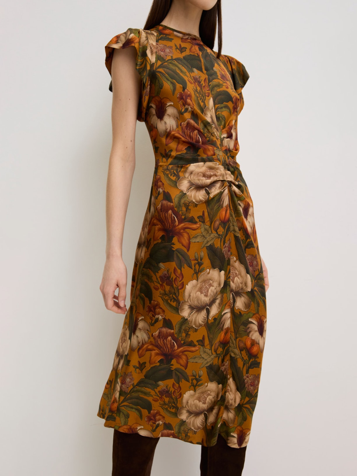 Vestido Flower Woods I26 Amarelo Mixed