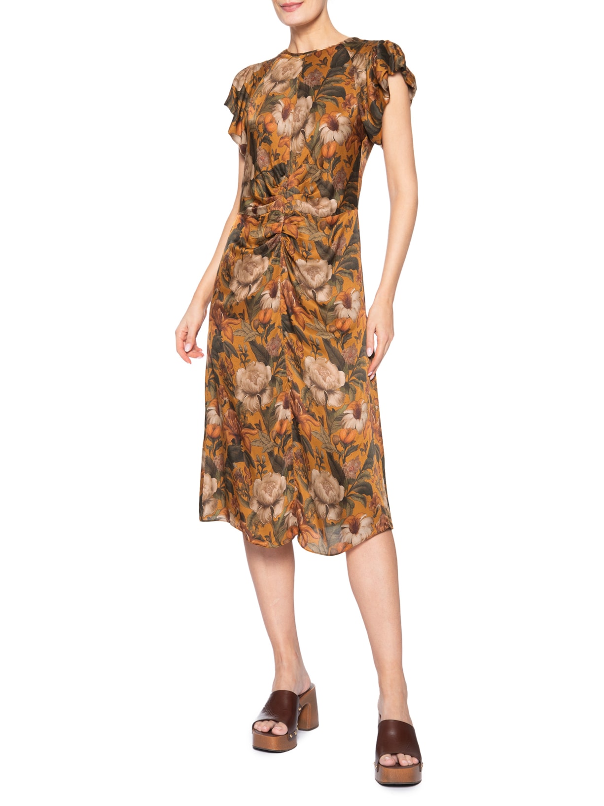 Vestido Flower Woods I26 Amarelo Mixed