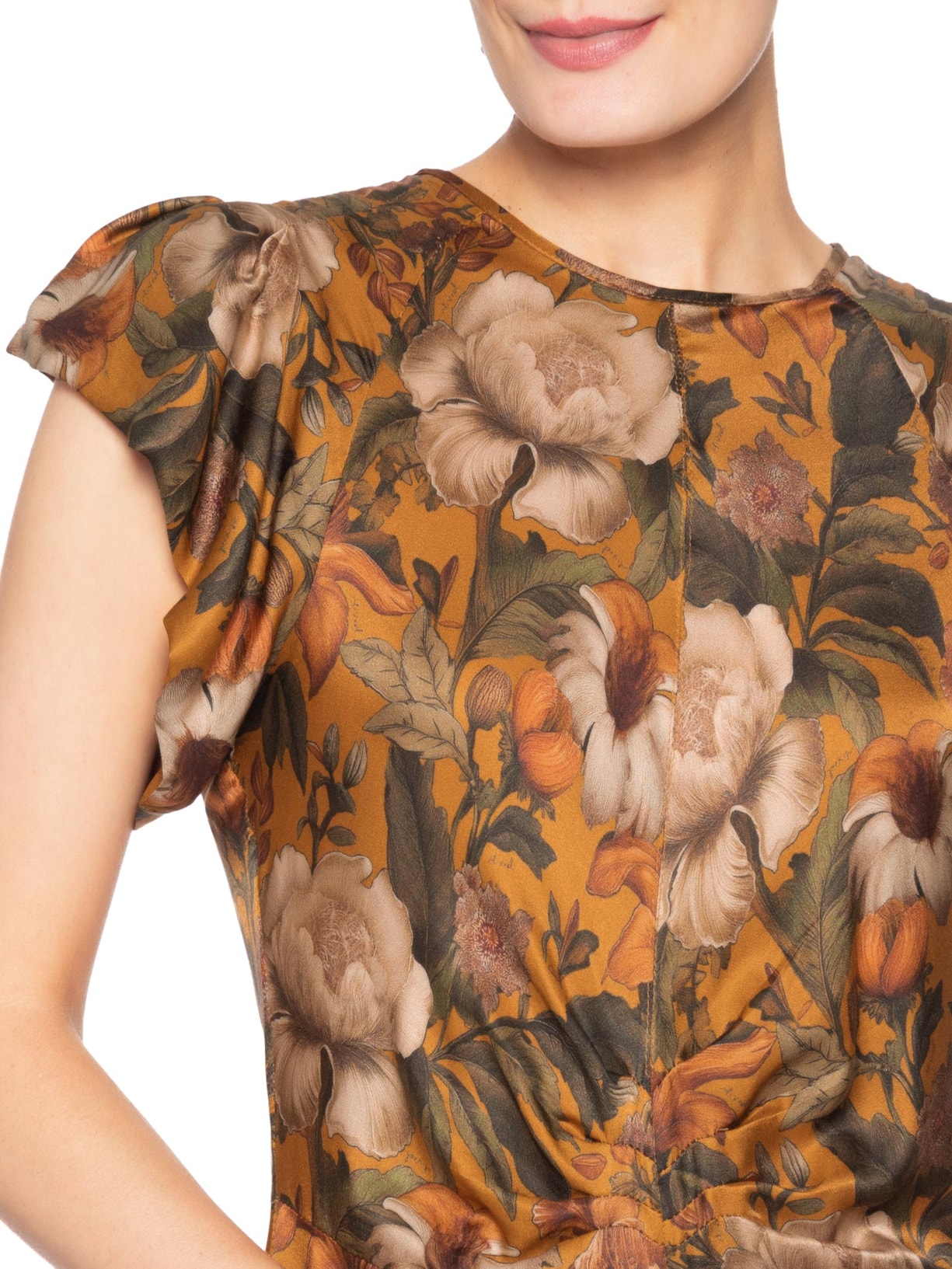 Vestido Flower Woods I26 Amarelo Mixed