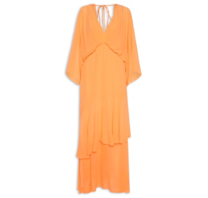Vestido Flowy Pêssego - Laranja 