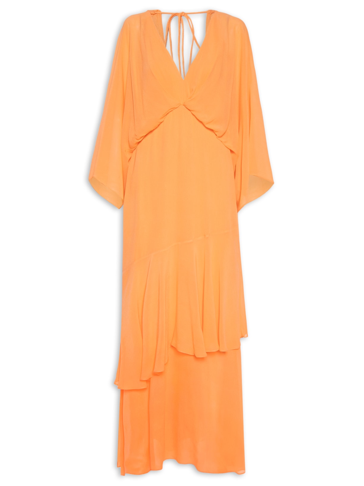 Vestido Flowy Pêssego - Laranja