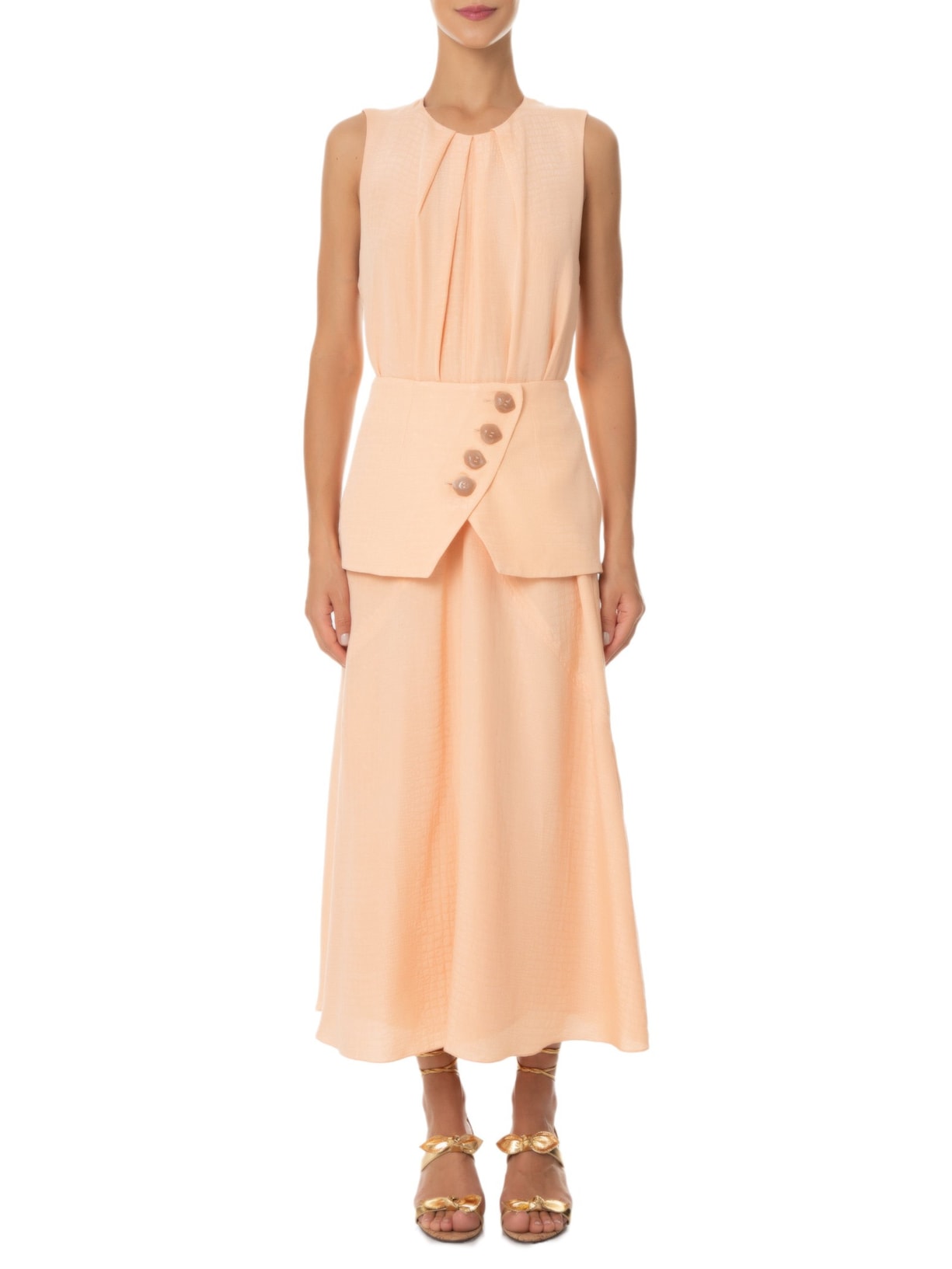 Vestido Fran Rosê Gold Rosa Animale