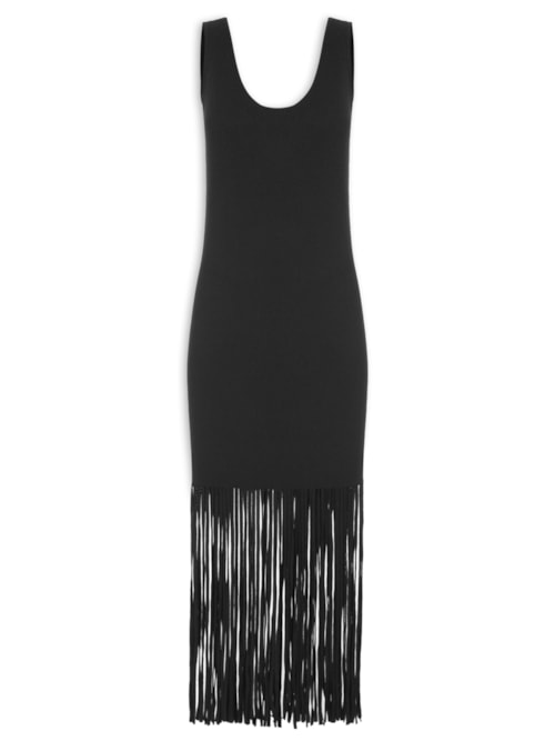 Vestido Franja - Preto