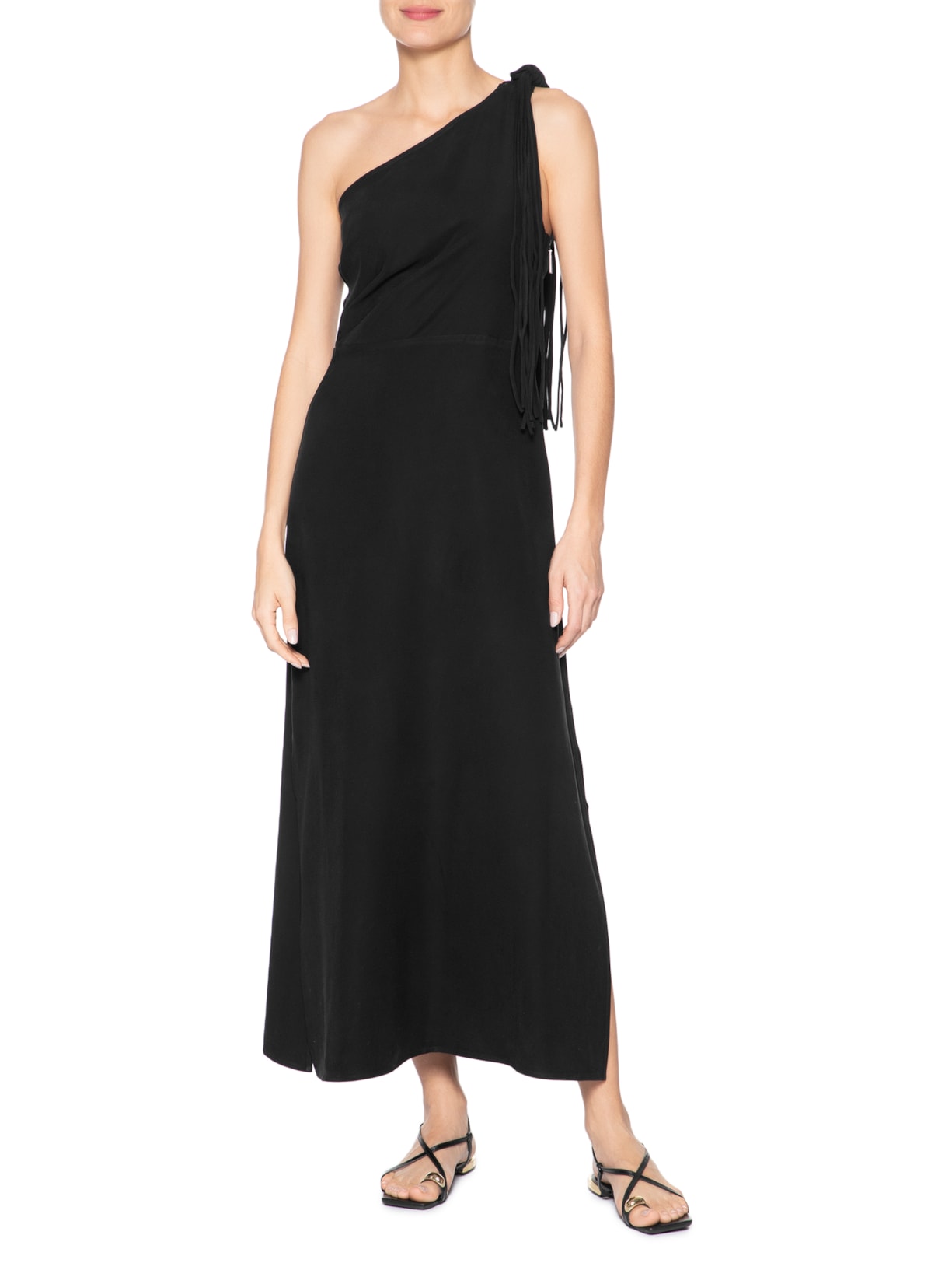 Vestido Franjas Preto Le Lis