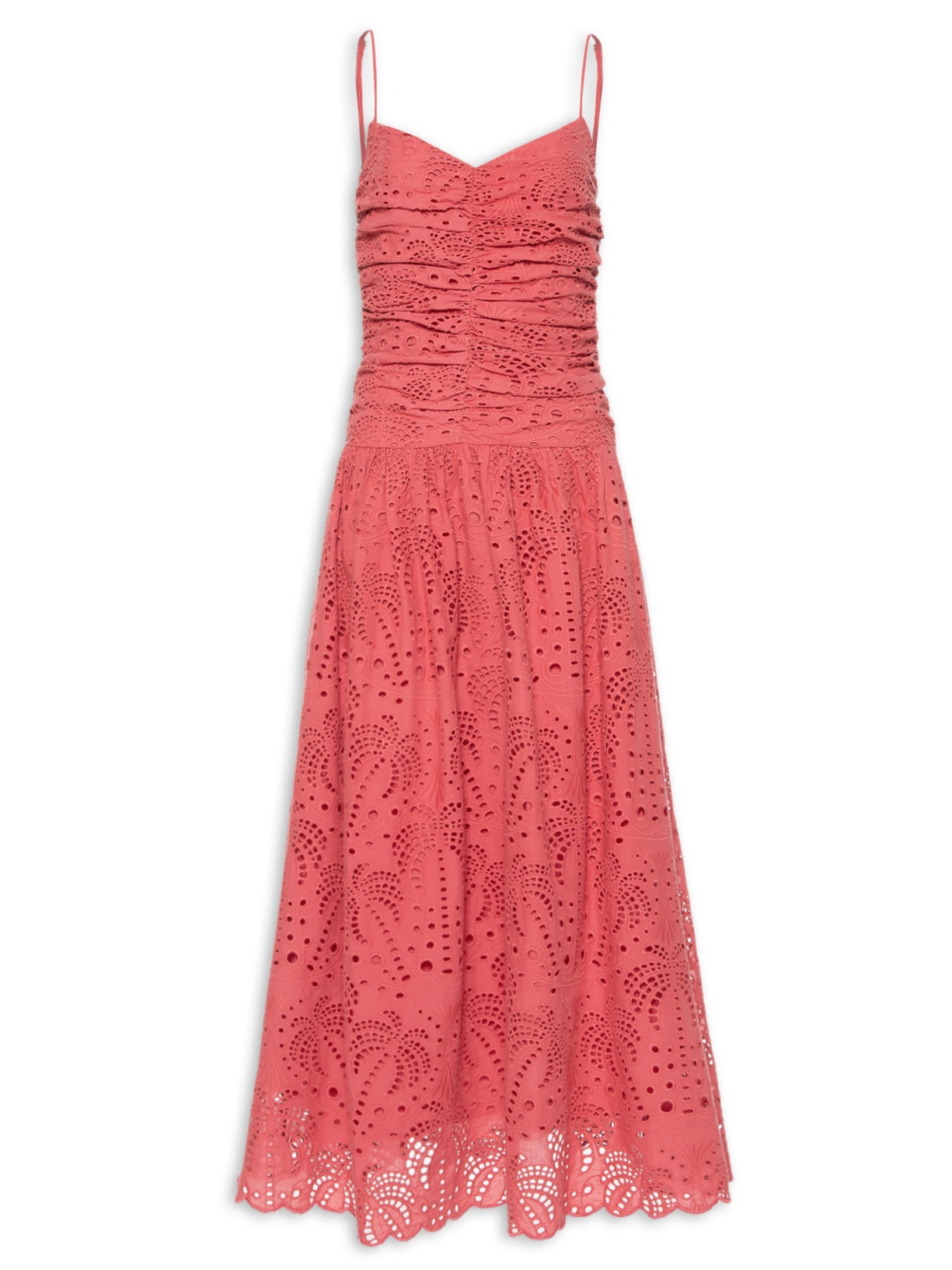 Vestido Franzido Afrodite - Vermelho