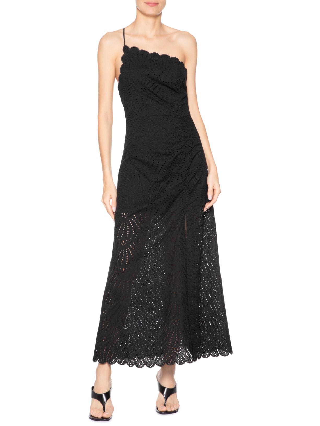 Vestido Franzido Laise De Banana Preto Farm