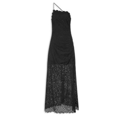 Vestido Franzido Laise De Banana - Preto