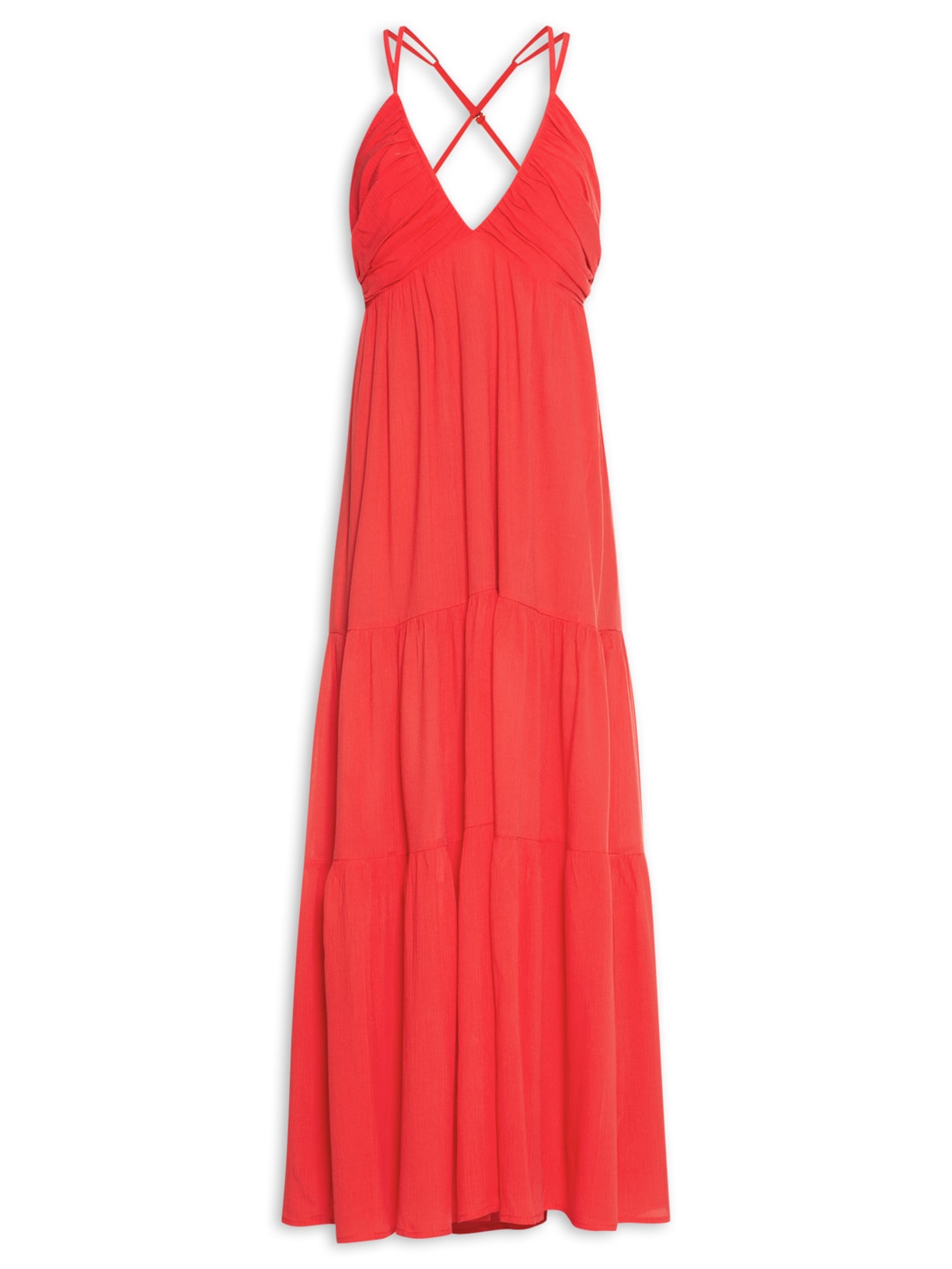 Vestido Franzido - Vermelho