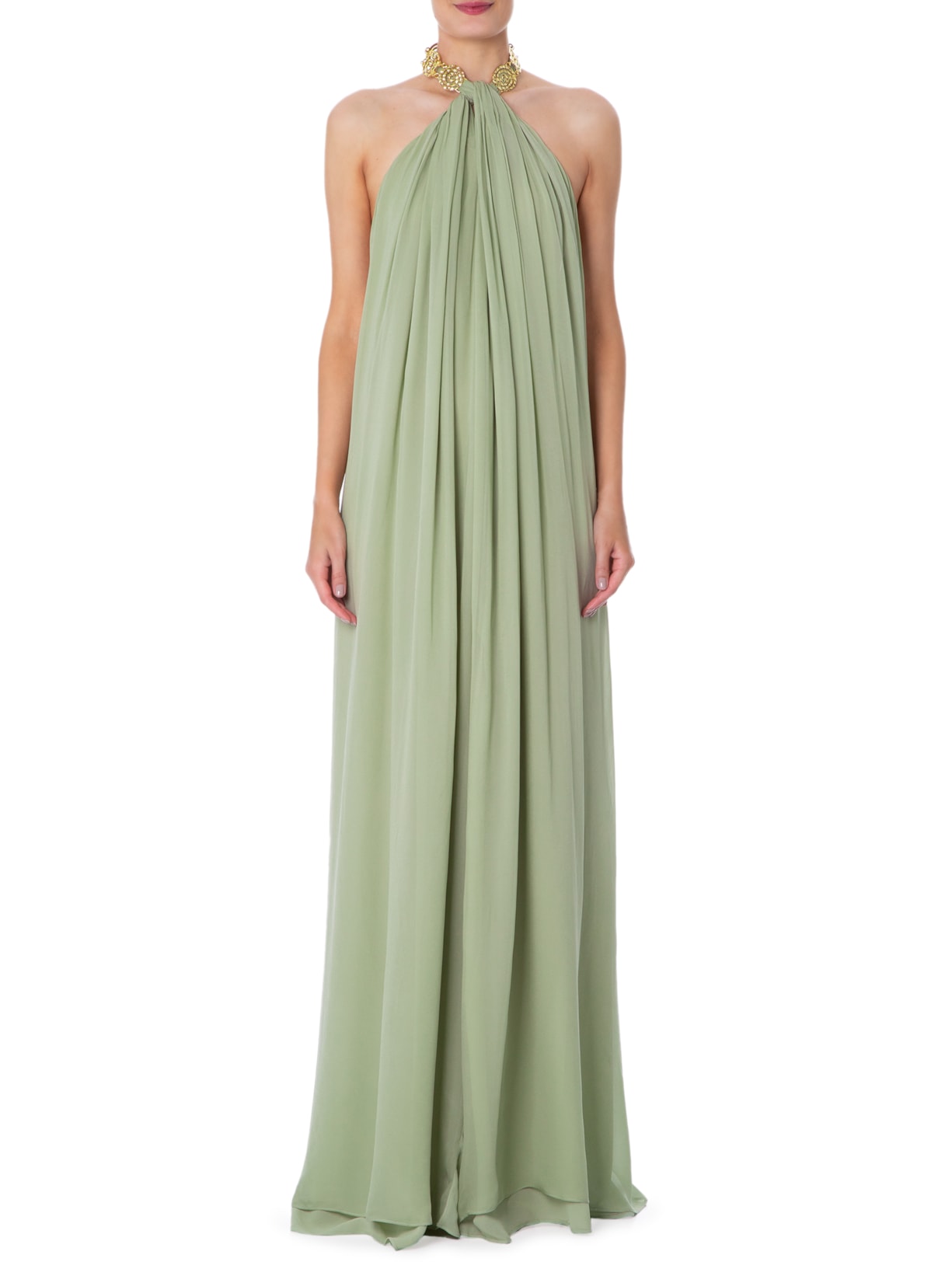 Vestido Frente única Com Abertura Frontal Verde Animale