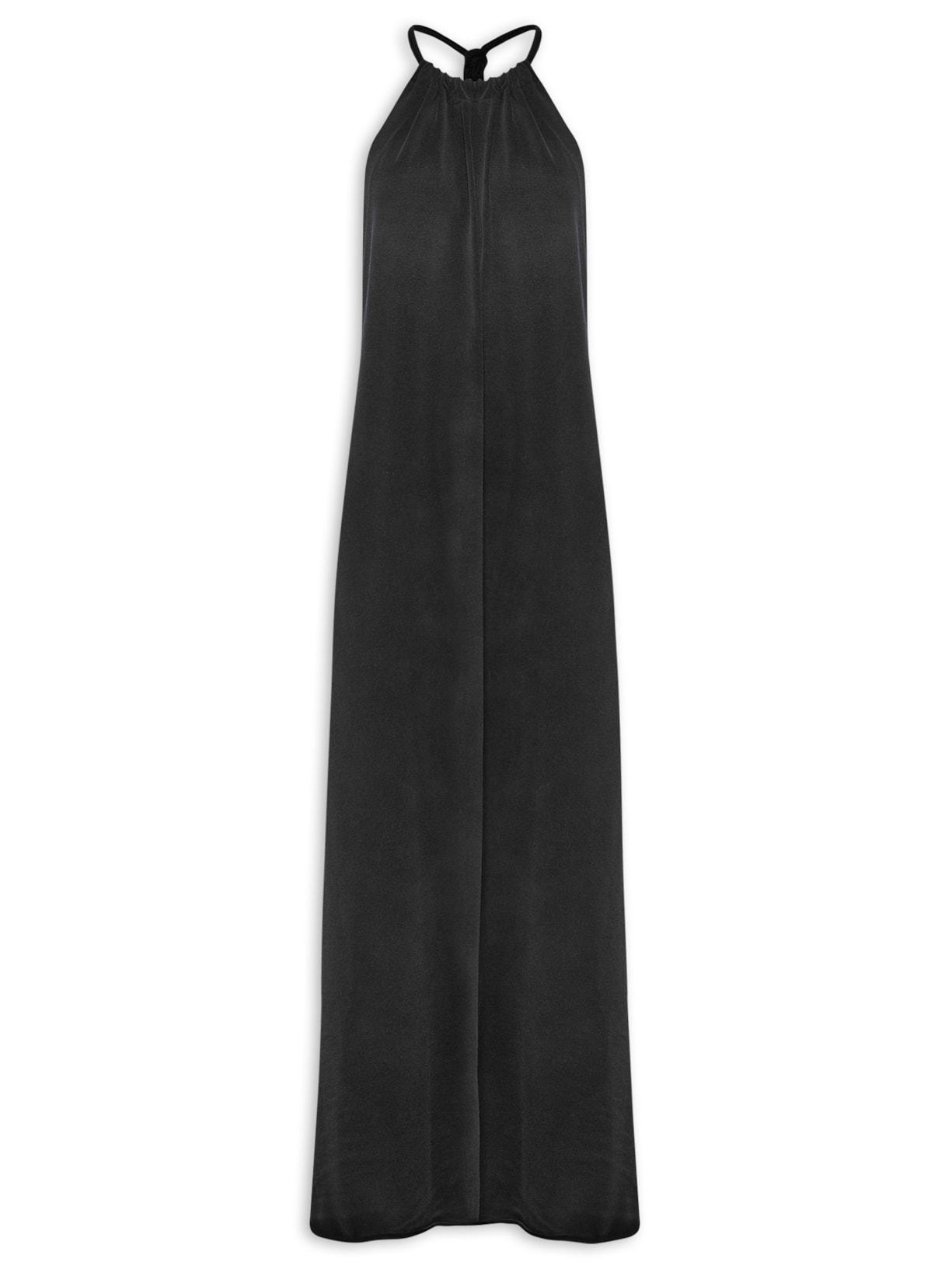 Vestido Frente Unica Cordas - Preto