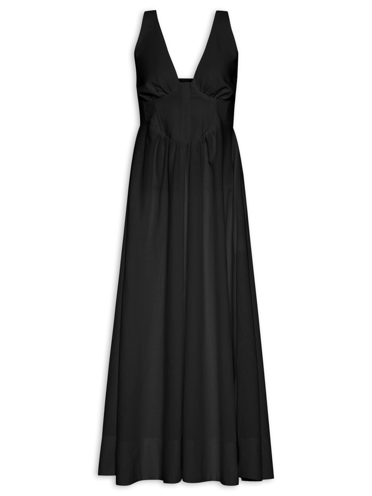 Vestido Frente única Corselet - Preto