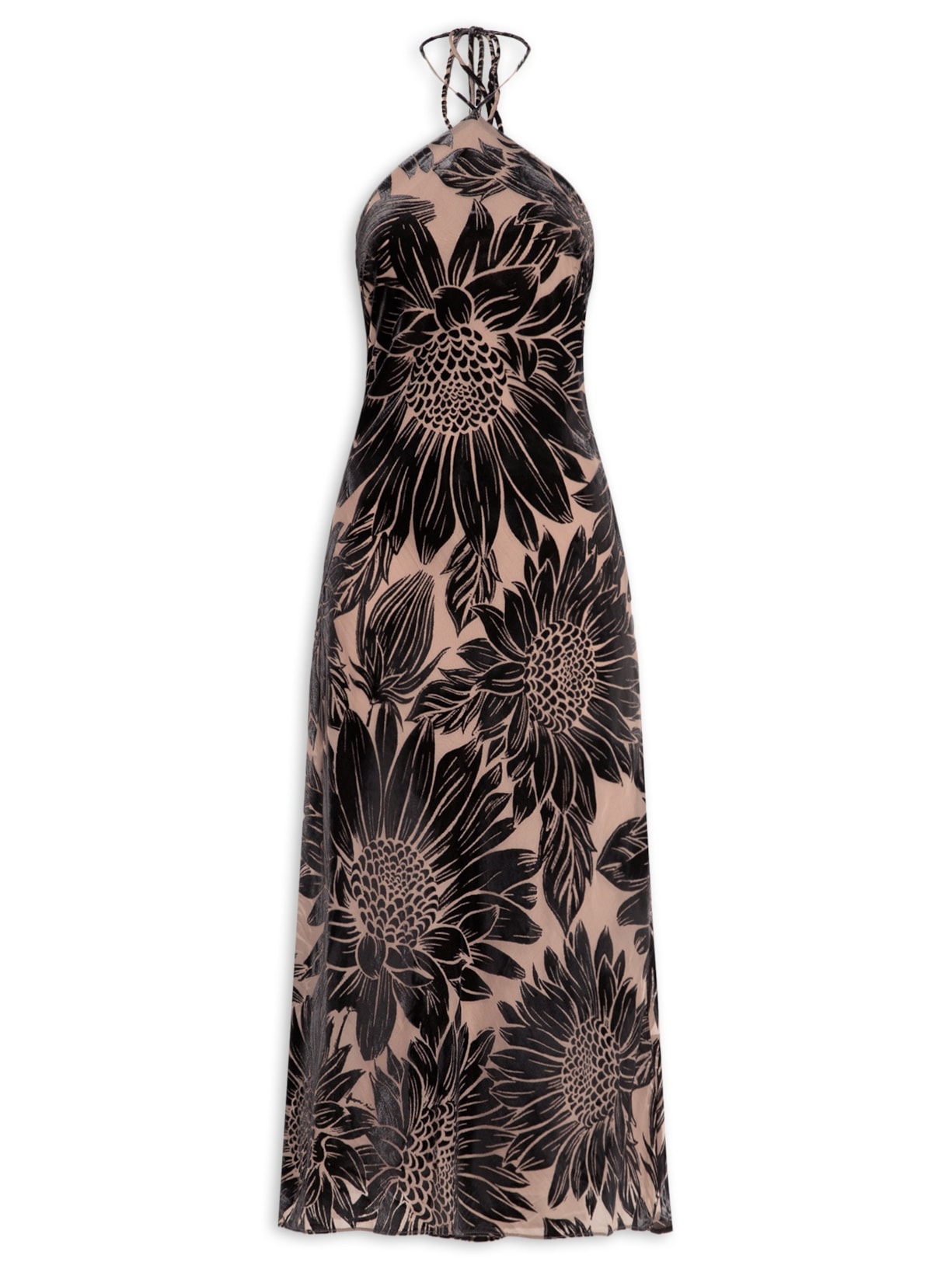 Vestido Frente Única Decore Lia Flor - Preto
