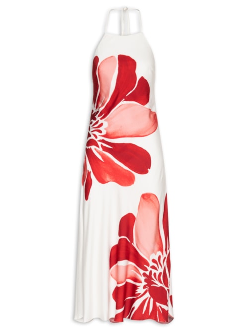 Vestido Frente Única Jardim de Amo – Vermelho