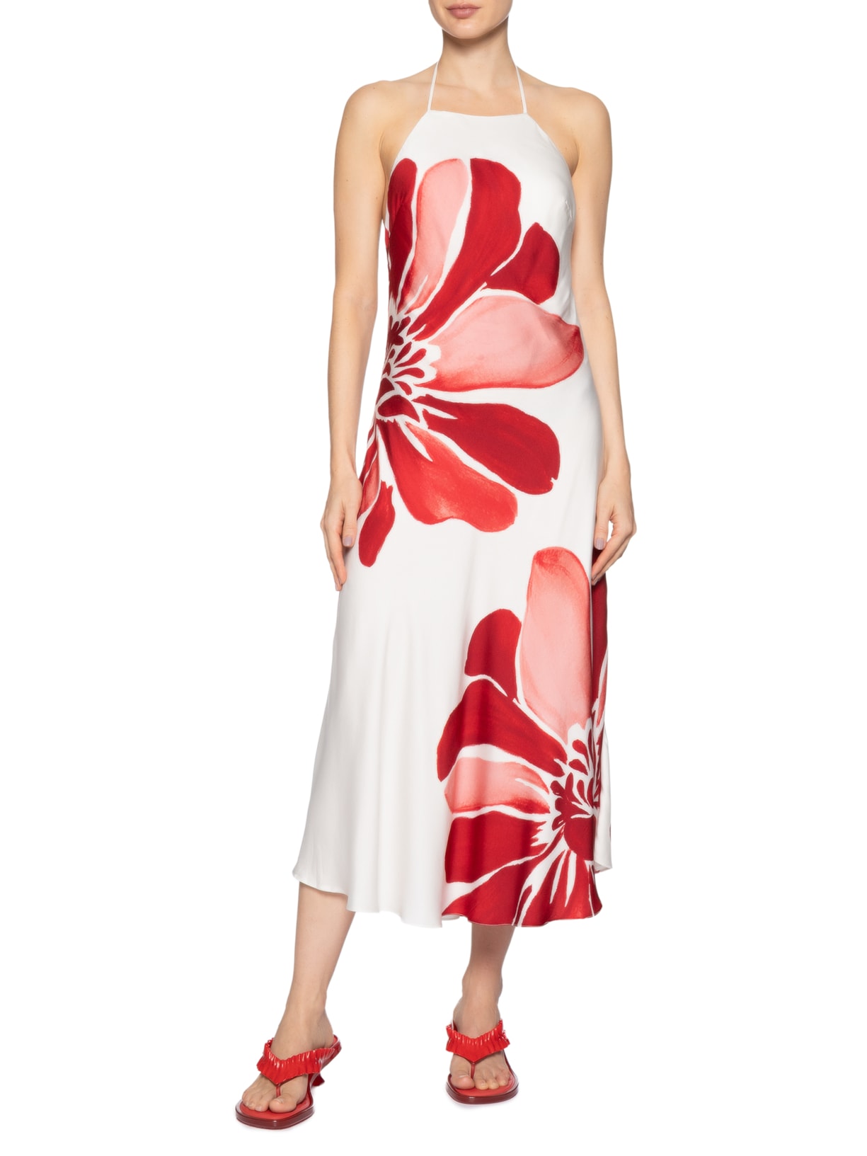 Vestido Frente Única Jardim de Amo – Vermelho Farm