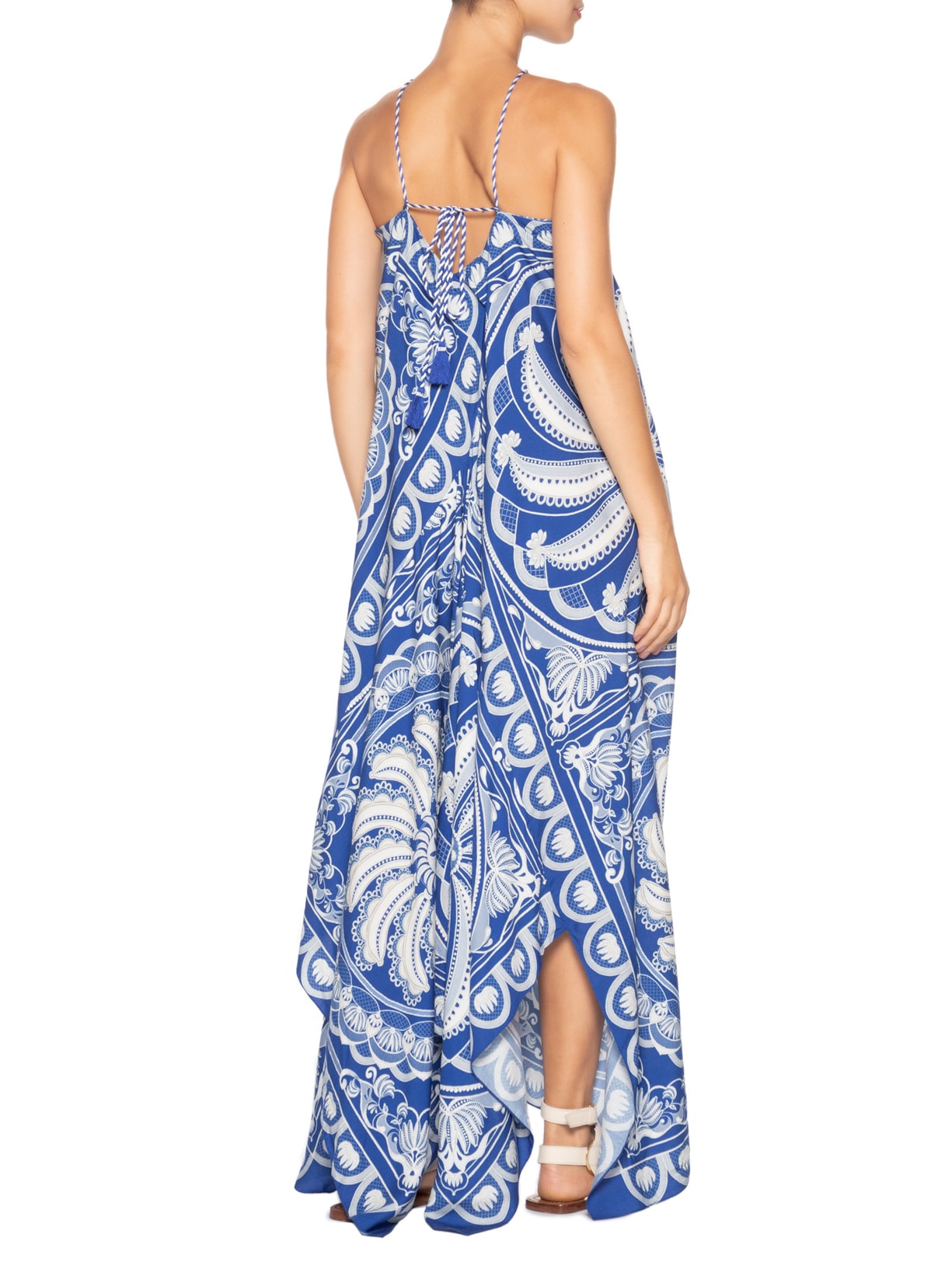 Vestido Frente Única Jardim de Banana Azul Farm